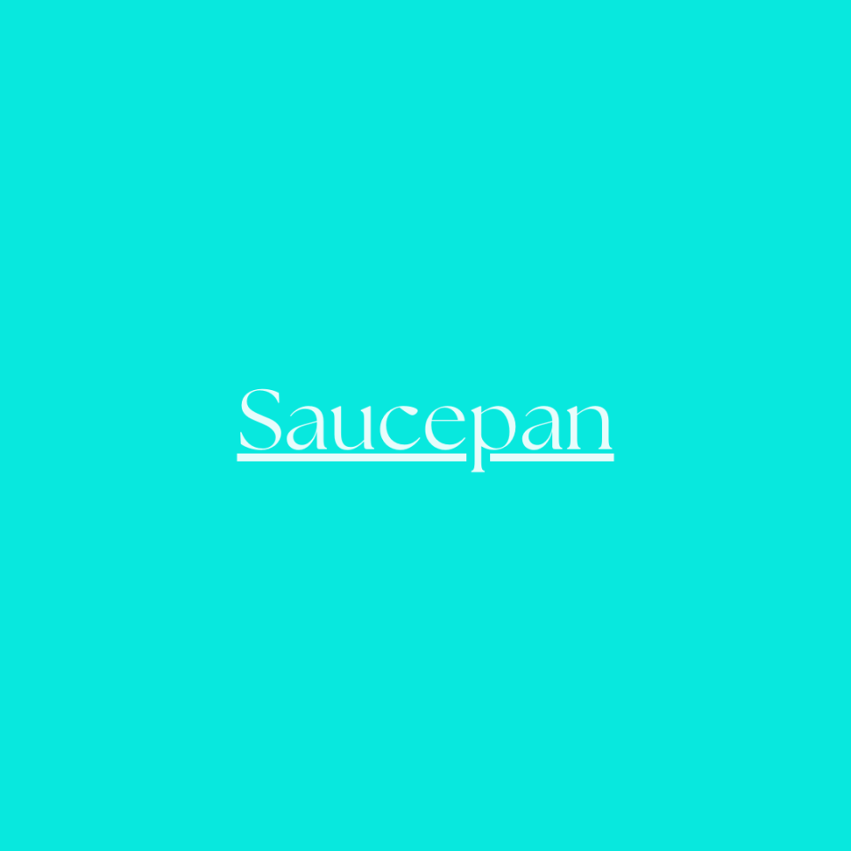saucepan text